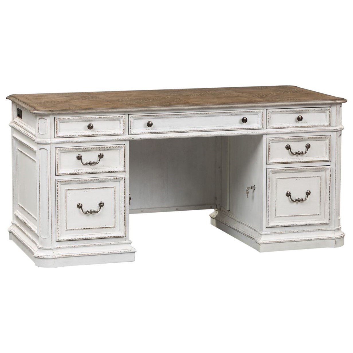 Magnolia manor antique white outlet jr executive desk chair